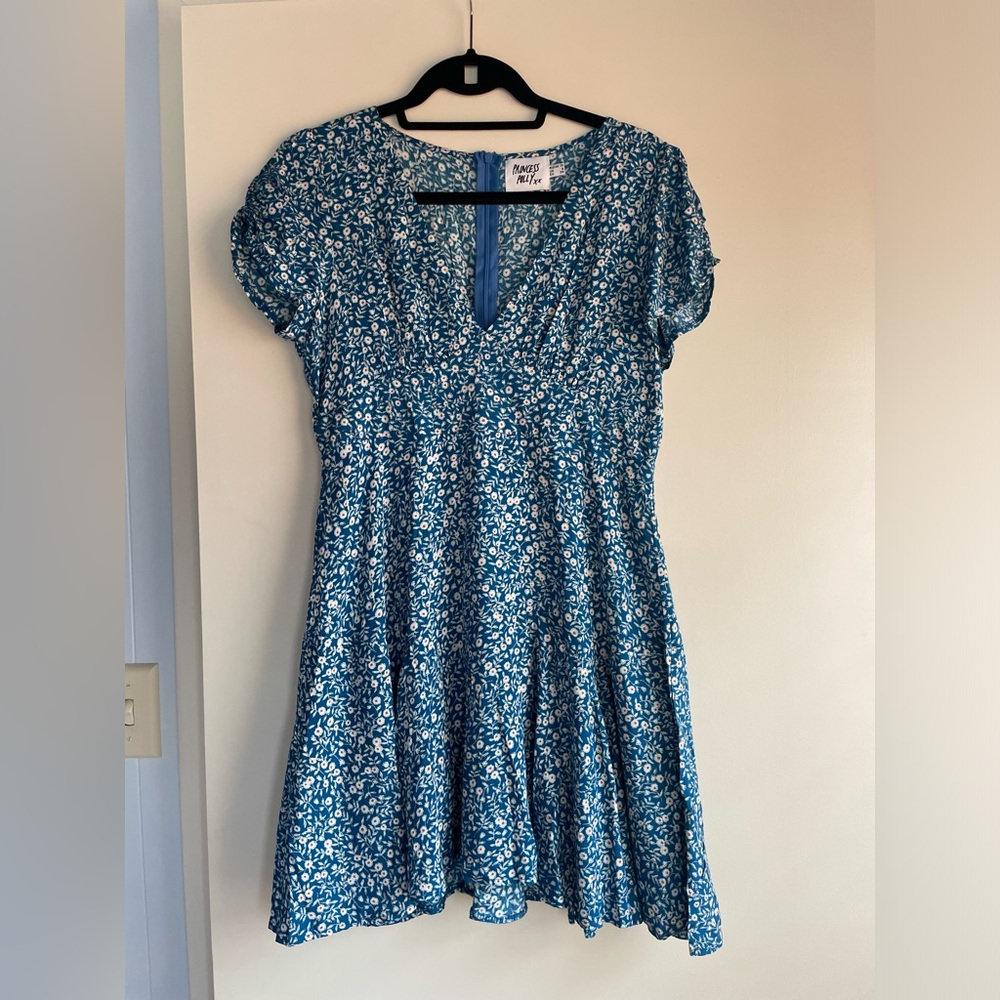 Princess Polly Blue Floral Mini Dress